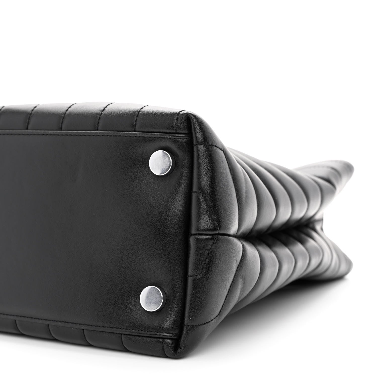 Saint Laurent Calfskin Y Quilted Monogram Large Loulou Shopper Black 10 of 10