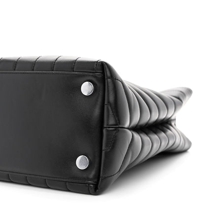 Saint Laurent Calfskin Y Quilted Monogram Large Loulou Shopper Black 10 of 10