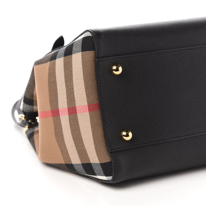 Burberry Grainy Calfskin House Check Small Canterbury Black 6 of 10