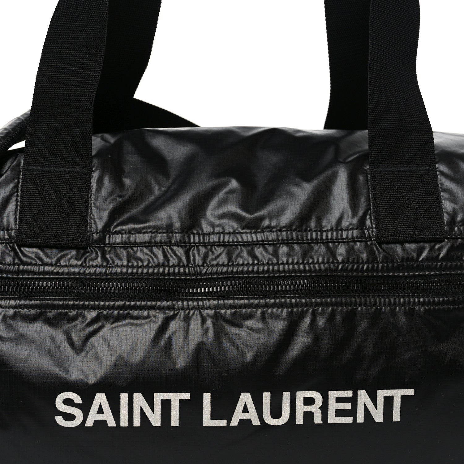 Saint Laurent Nylon Nuxx Ripstop Duffle Black White 8 of 10