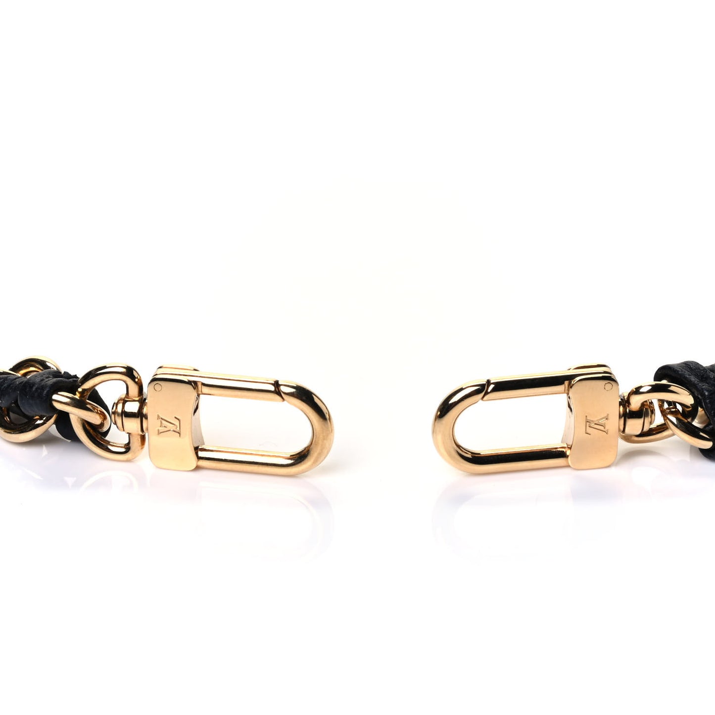 Calfskin Multi Pochette Chain Shoulder Strap Black Gold