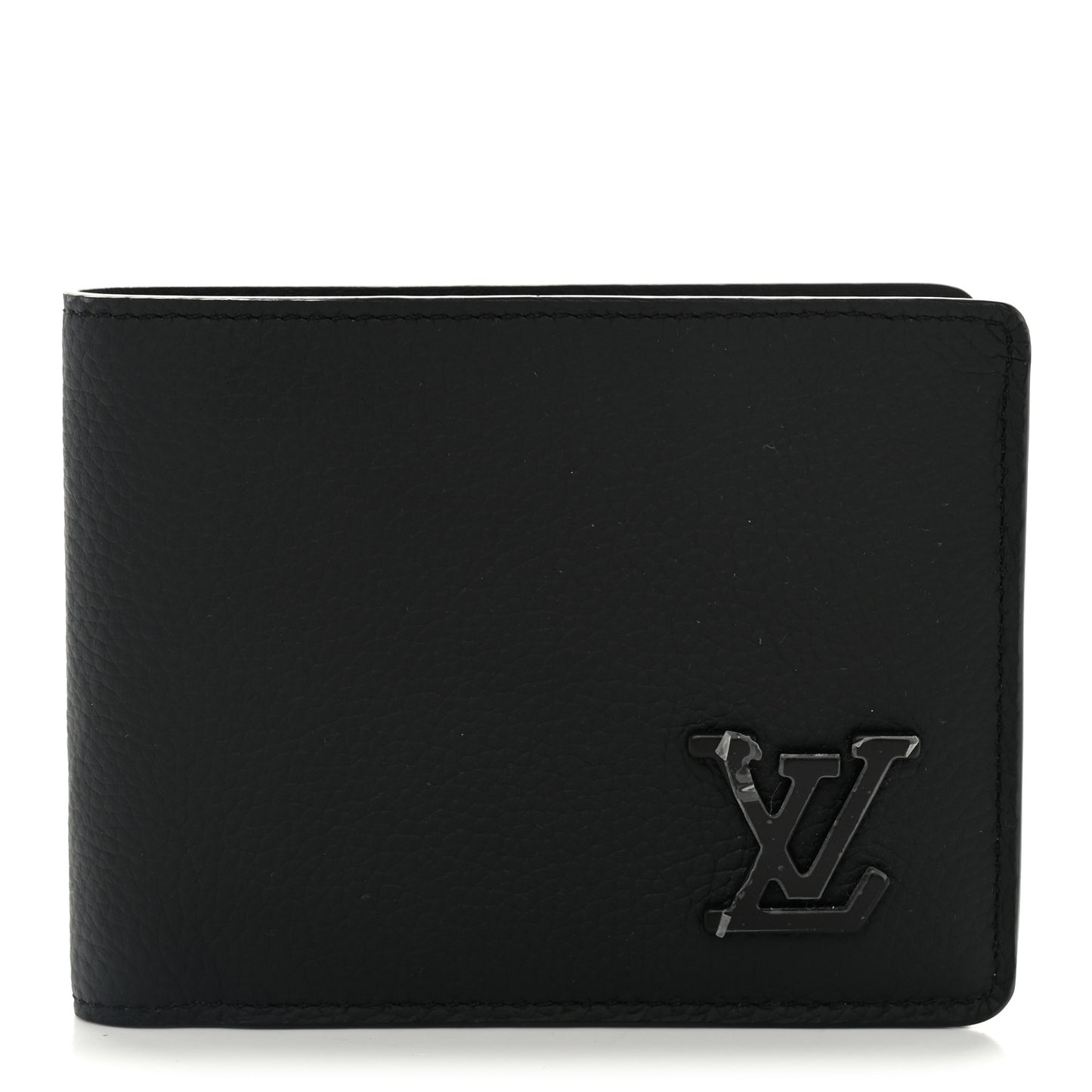 Grained Calfskin Aerogram Multiple Wallet Black