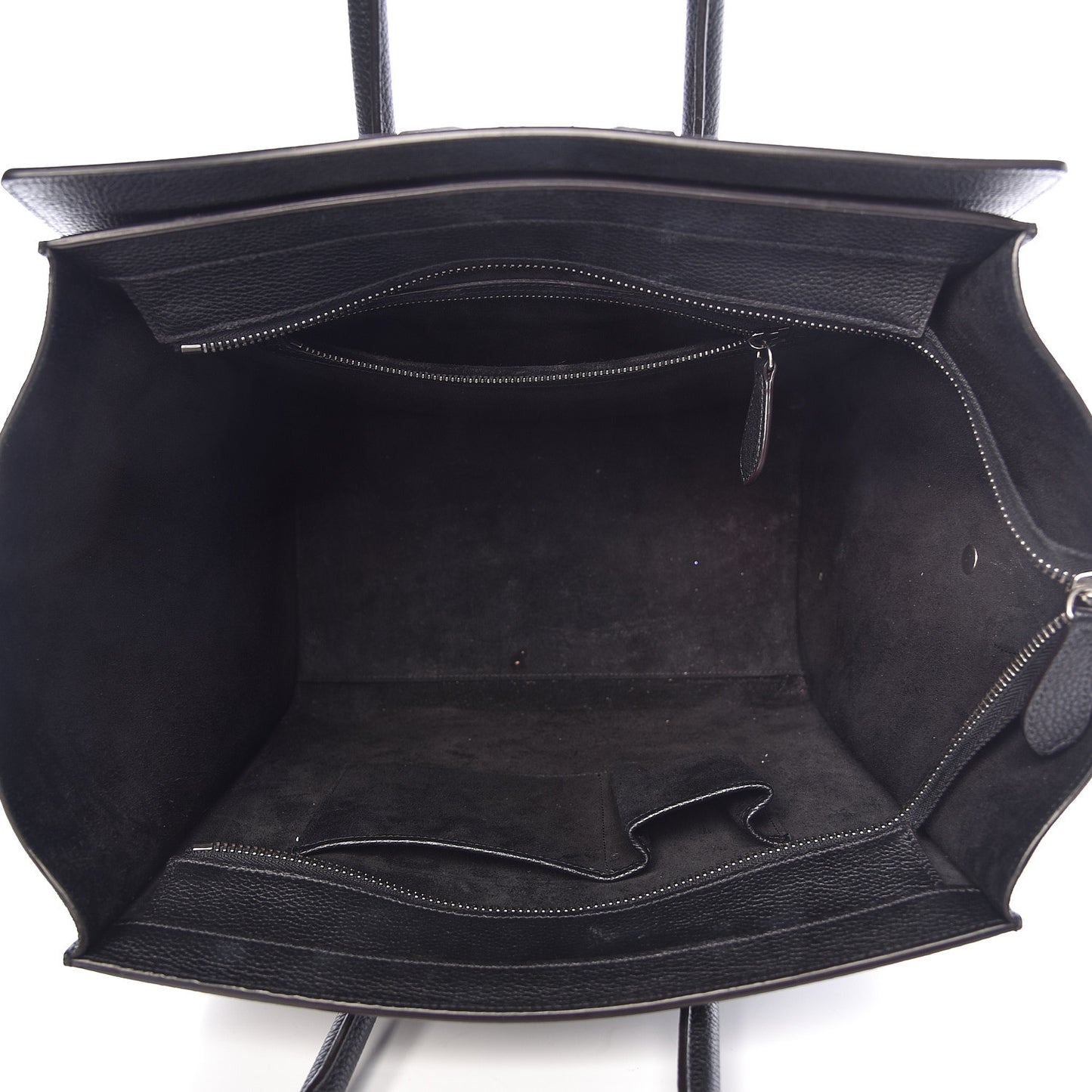 Drummed Calfskin Mini Luggage Black