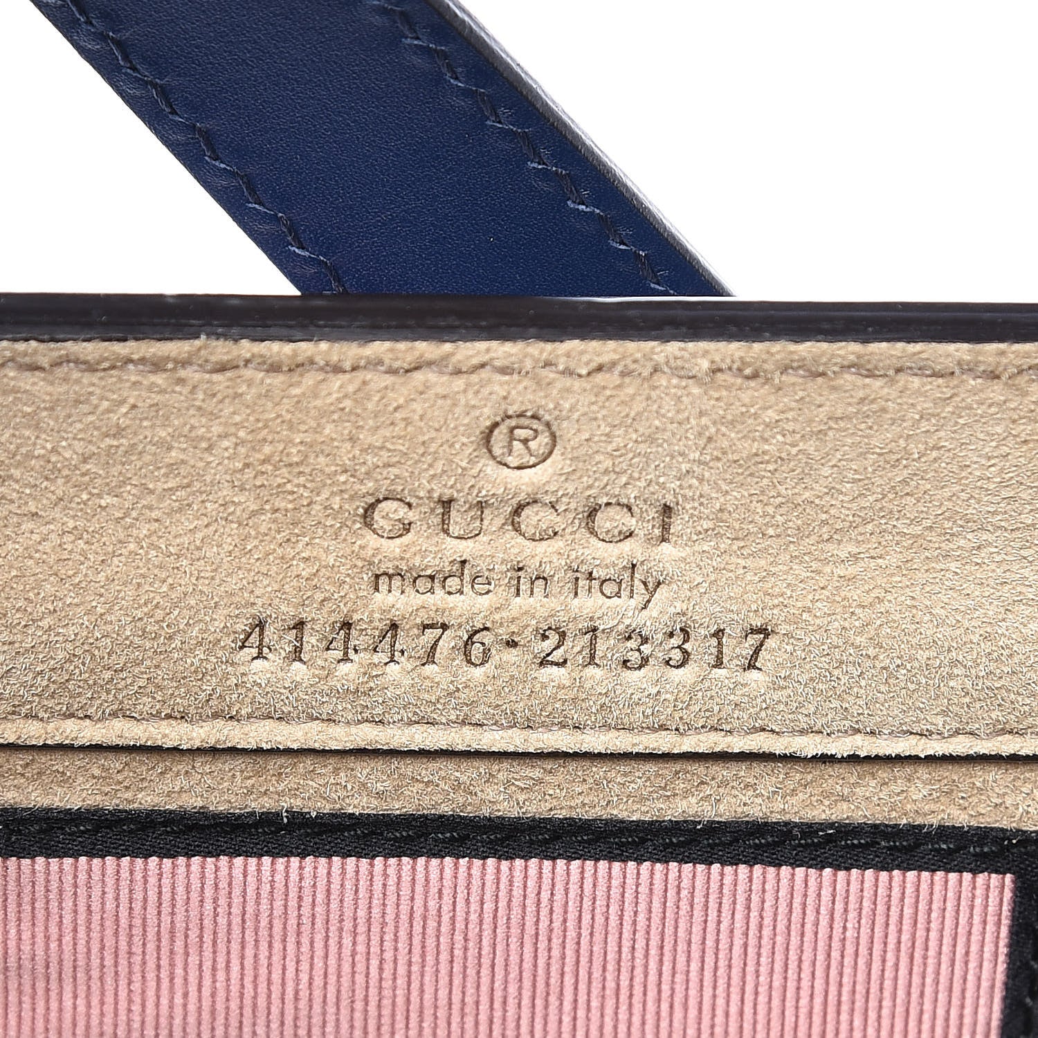 Gucci Calfskin GucciGhost Medium XL Tote Blue Agata Hibiscus Red 8 of 9