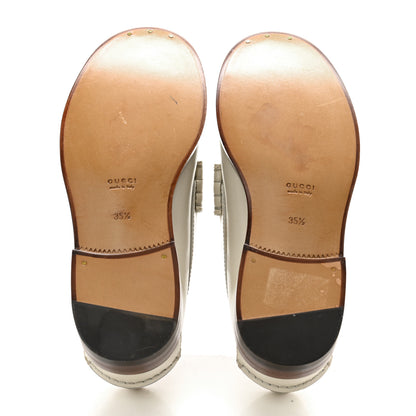 Gucci Calfskin GG Supreme Tassel Womens Loafers 35.5 Mystic White 5 of 13