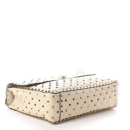 Valentino Garavani Nappa Maxi Rockstud Spike Shoulder Bag Light Ivory 3 of 7
