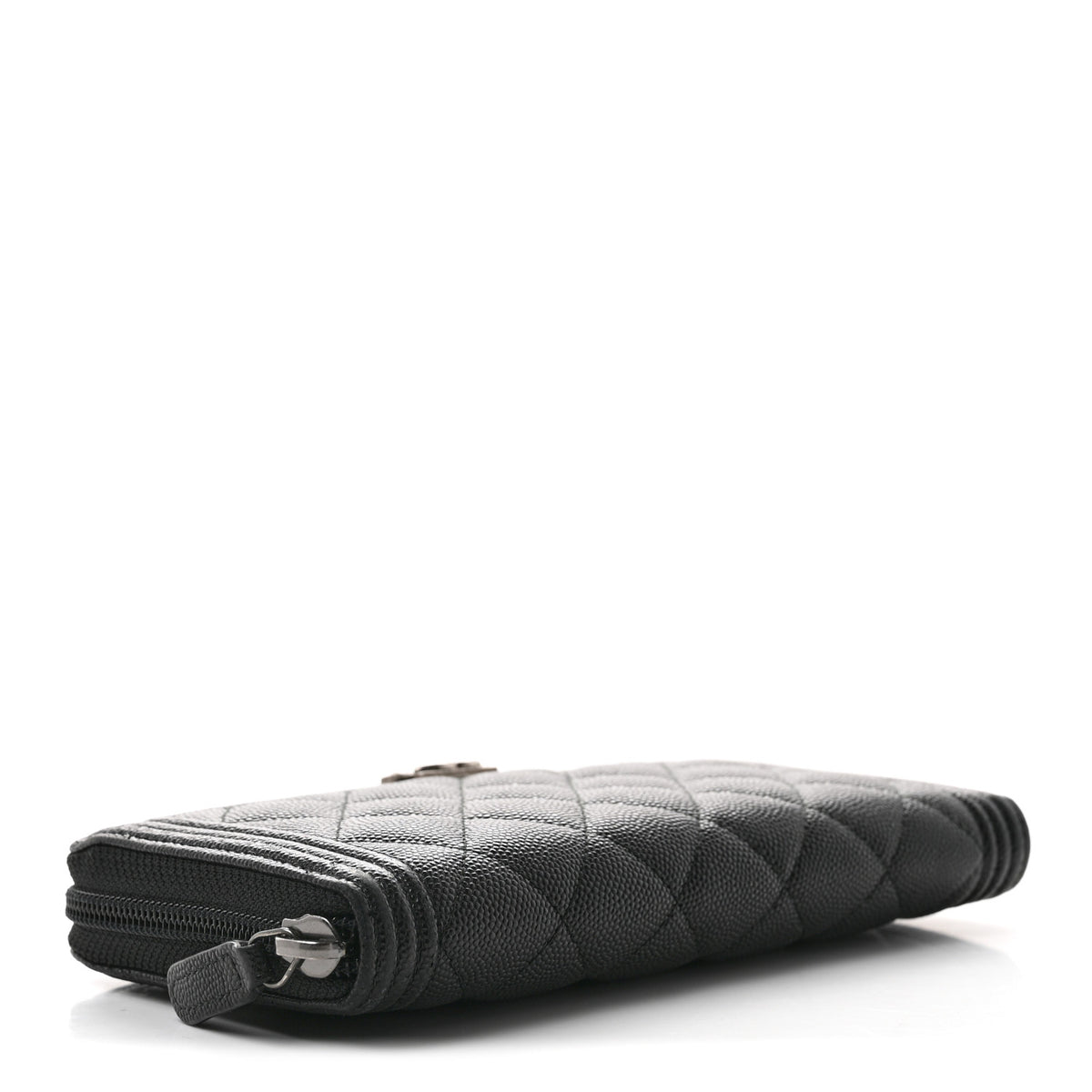 Chanel Caviar Quilted Boy Long Zip Around Wallet Black 4 of 8