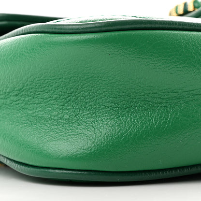 Gucci Azalea Calfskin Enamel Matelasse Diagonal Super Mini Torchon GG Marmont Shoulder Bag New Shamarock Emerald 9 of 10