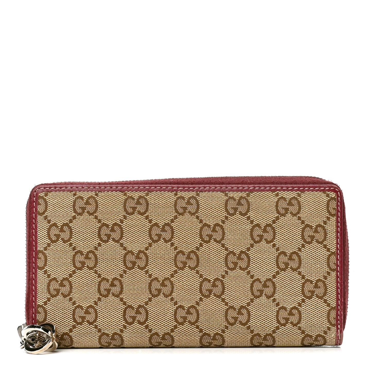 Monogram Large Twins Zip Around Wallet Red