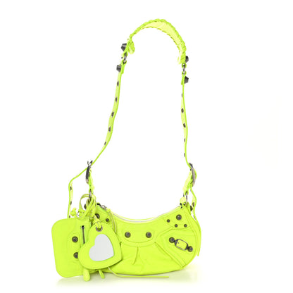 Balenciaga Agneau Arena Le Cagole Shoulder Bag XS Fluo Yellow 1 of 10