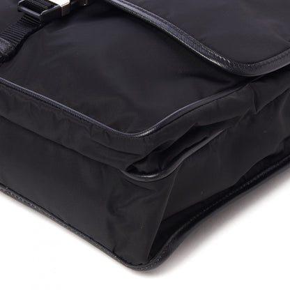 Prada Tessuto Nylon Saffiano Logo Messenger Bag Black 5 of 9