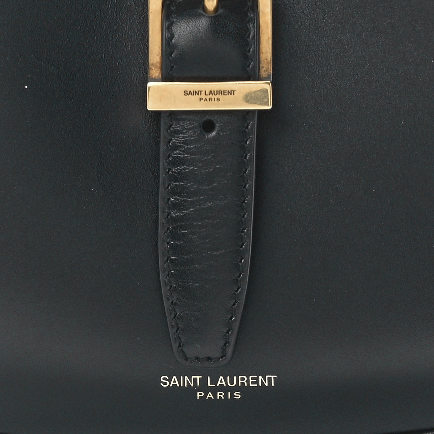 Shiny Calfskin Le Fermoir Hobo Black