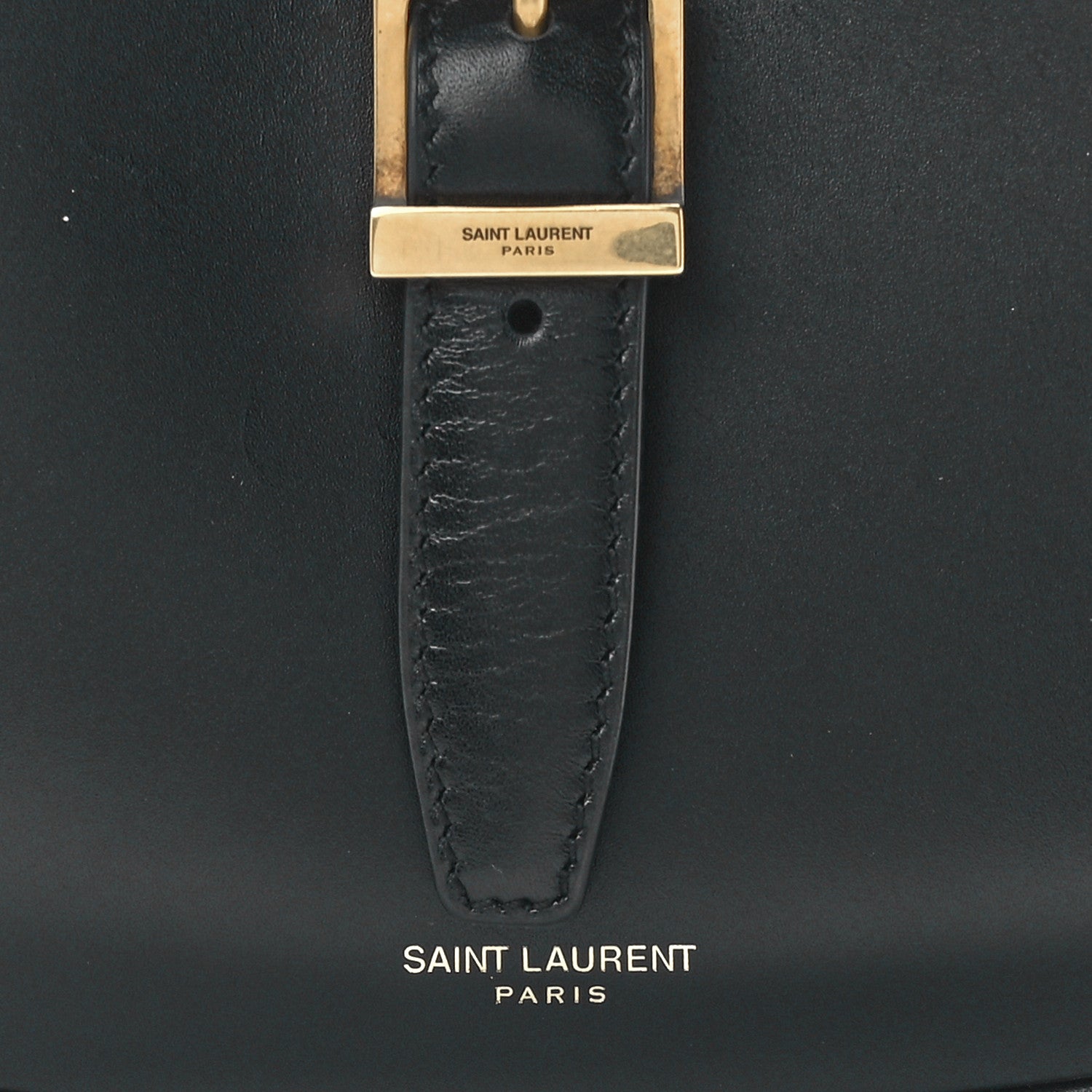 Saint Laurent Shiny Calfskin Le Fermoir Hobo Black 8 of 12