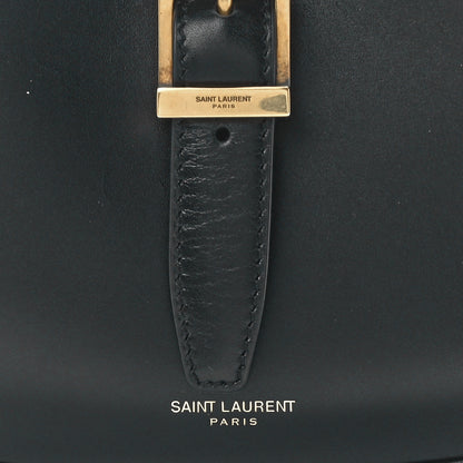 Saint Laurent Shiny Calfskin Le Fermoir Hobo Black 8 of 12