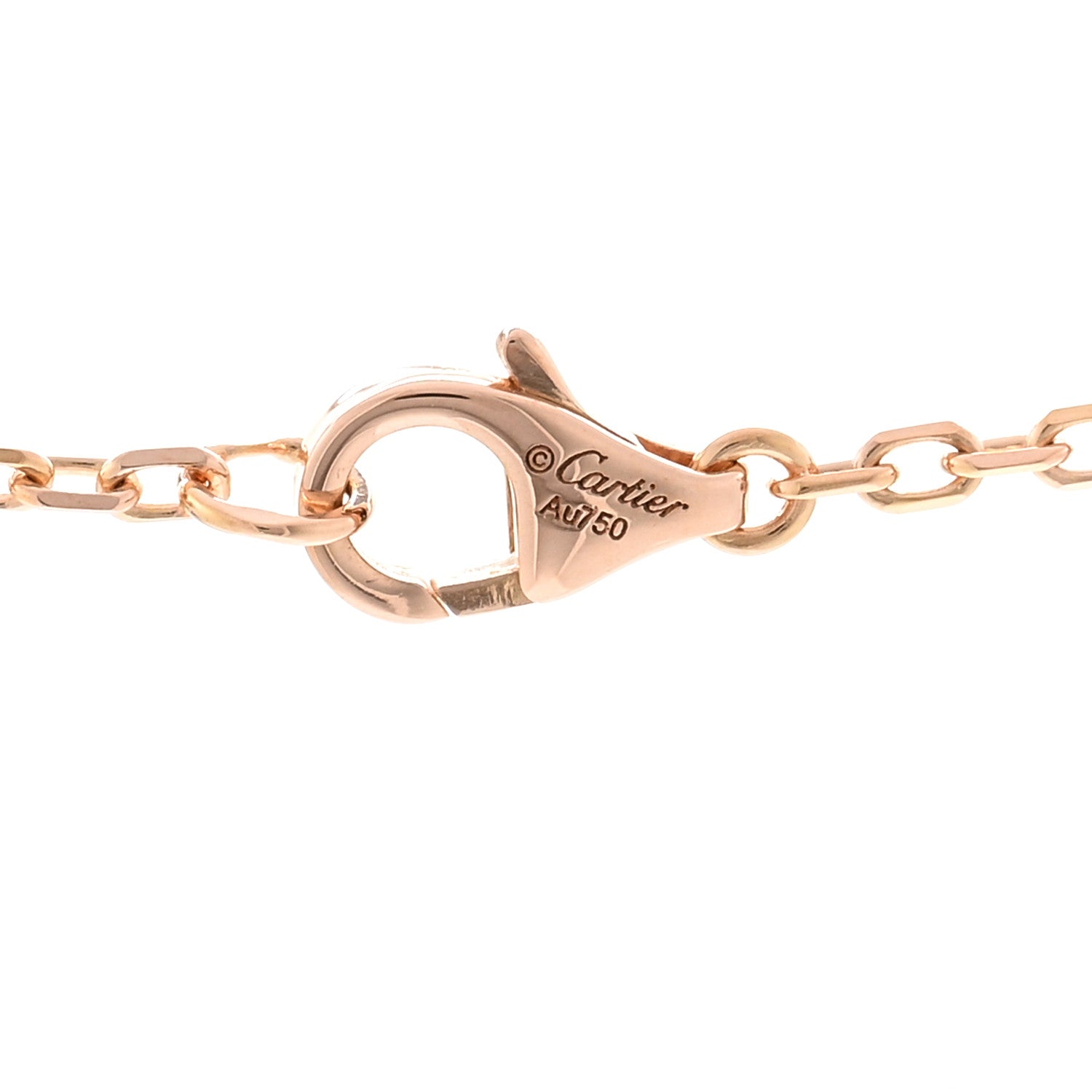 Cartier 18K Pink White Yellow Gold Diamond Trinity Pendant Necklace 4 of 5