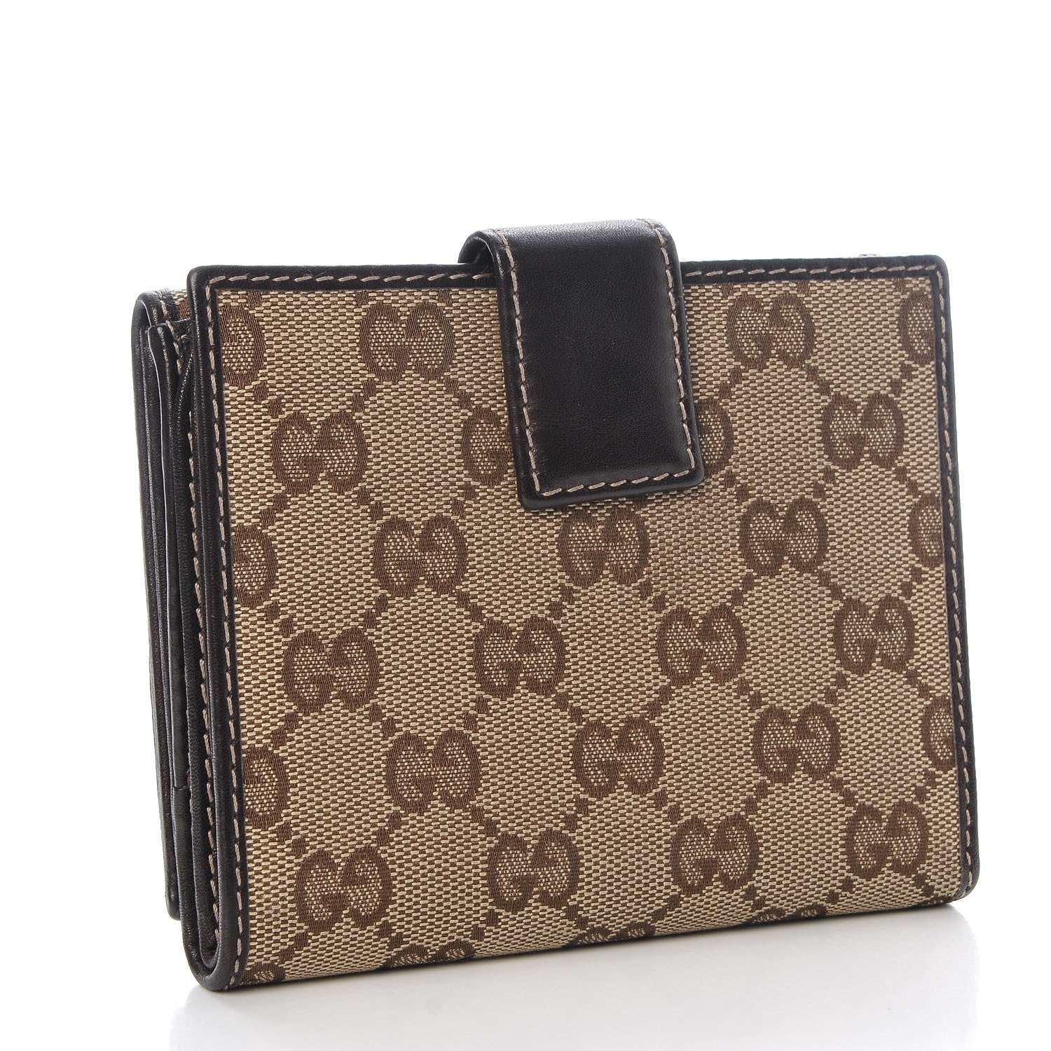 Gucci Monogram New Britt French Wallet Dark Brown 3 of 8