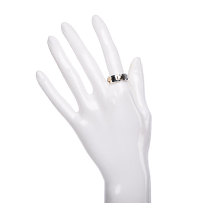 Tiffany Sterling Silver 18K Yellow Gold Link Ring 53 6.5 2 of 4