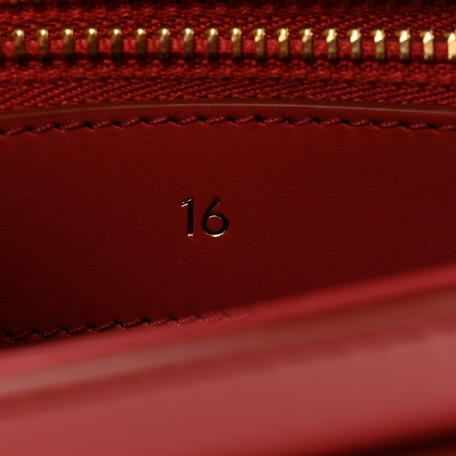 Celine Satinated Calfskin Mini 16 Top Handle Bag Raspberry 7 of 15