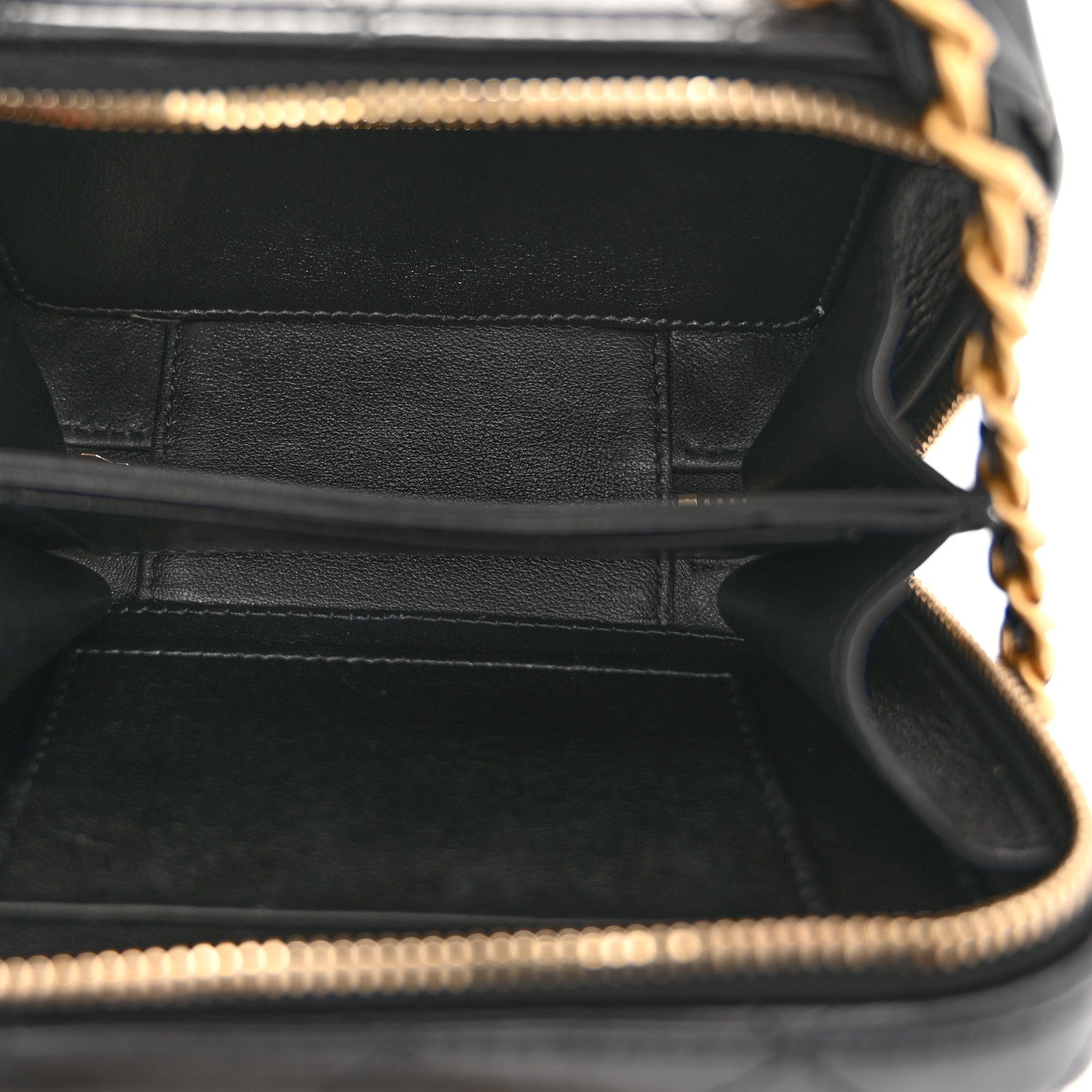 Chanel Lambskin Quilted Top Handle Mini Vanity Case Black 5 of 10