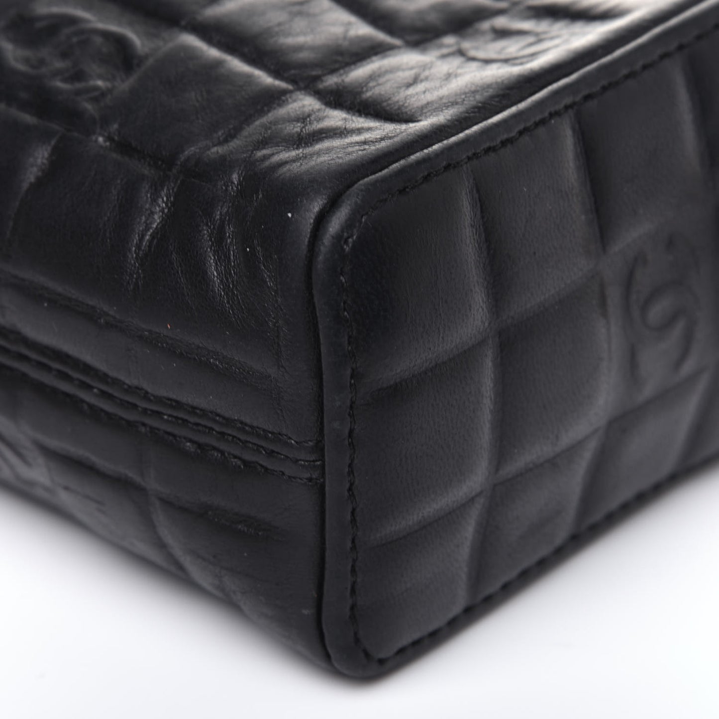 Lambskin CC Chocolate Bar Shoulder Bag Black