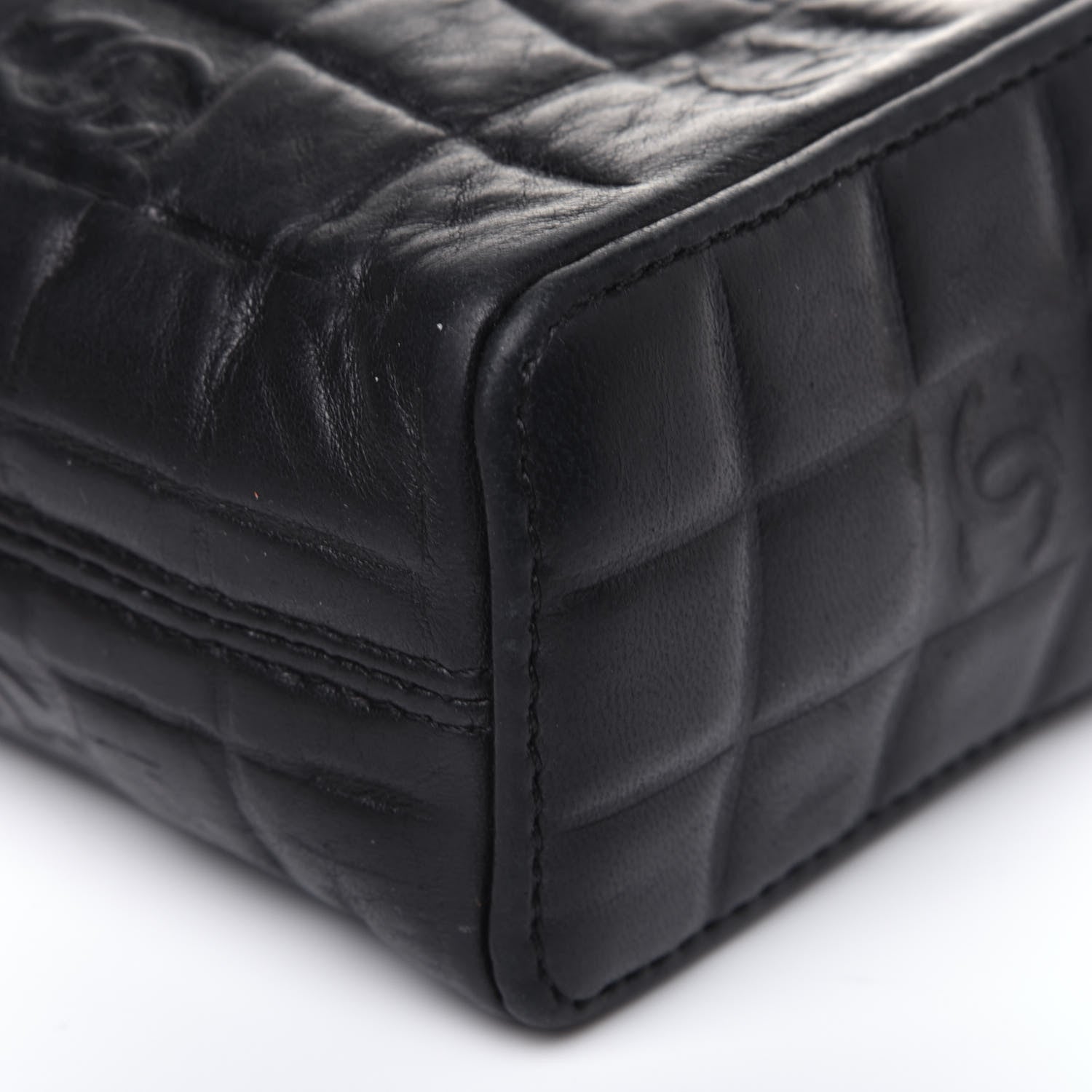 Chanel Lambskin CC Chocolate Bar Shoulder Bag Black 9 of 13