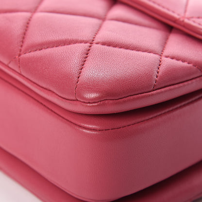 Chanel Lambskin Quilted Small Trendy CC Dual Handle Bag Dark Pink 10 of 13