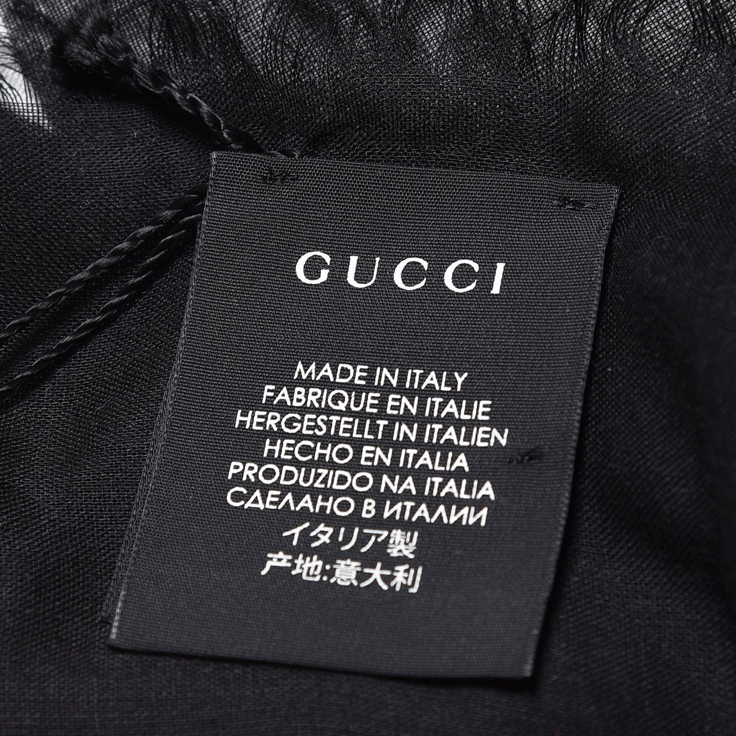 Modal Silk Coco Capitan Logo Square Scarf Black