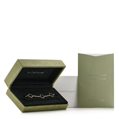 Van Cleef & Arpels 18K Yellow Gold Black Onyx 5 Motifs Vintage Alhambra Bracelet 5 of 5