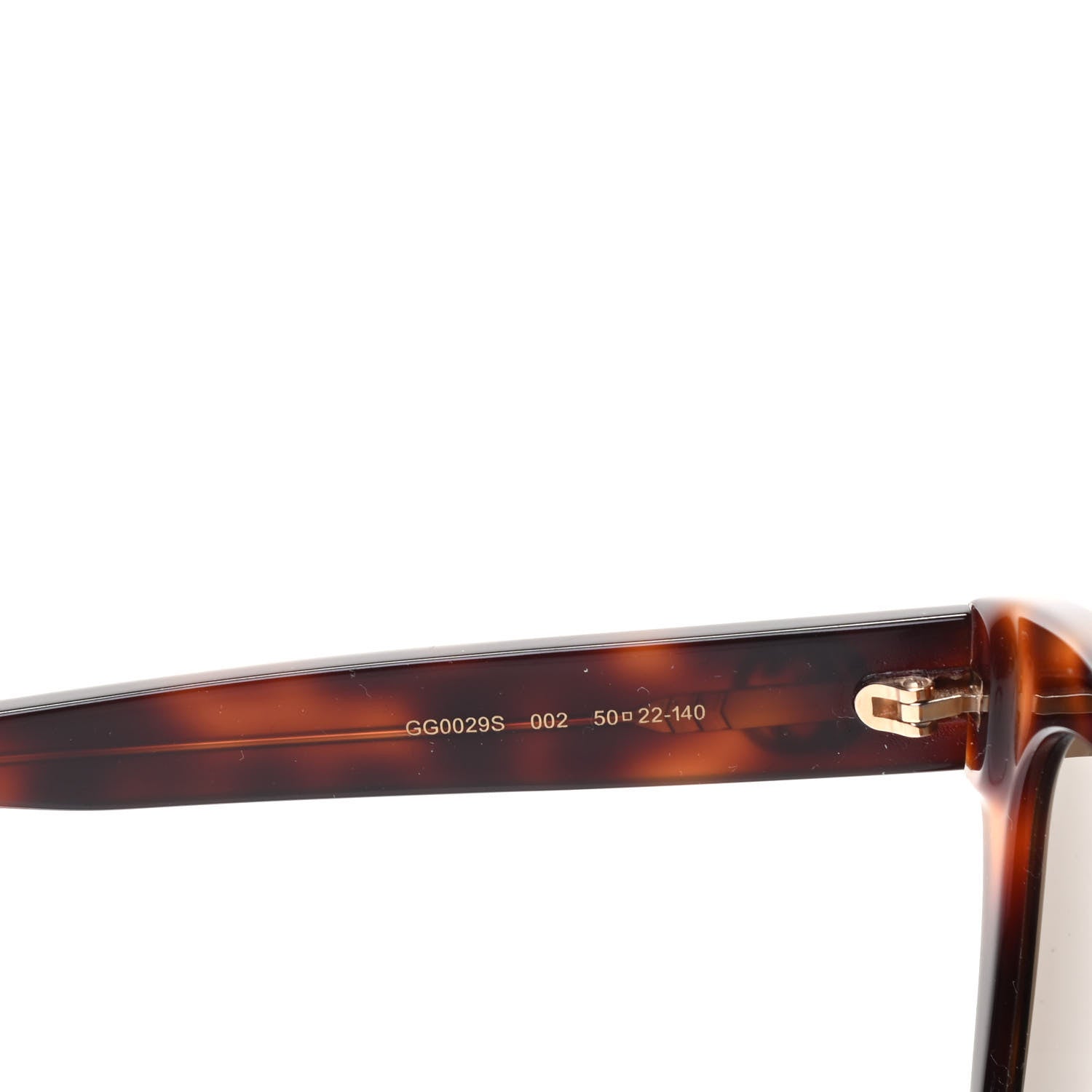 Gucci Acetate Square Frame Sunglasses GG0029S Tortoise 4 of 6