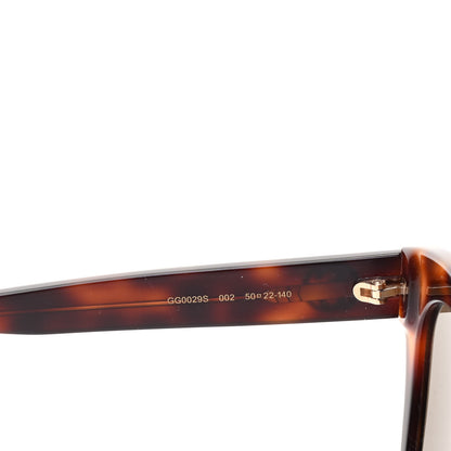 Gucci Acetate Square Frame Sunglasses GG0029S Tortoise 4 of 6