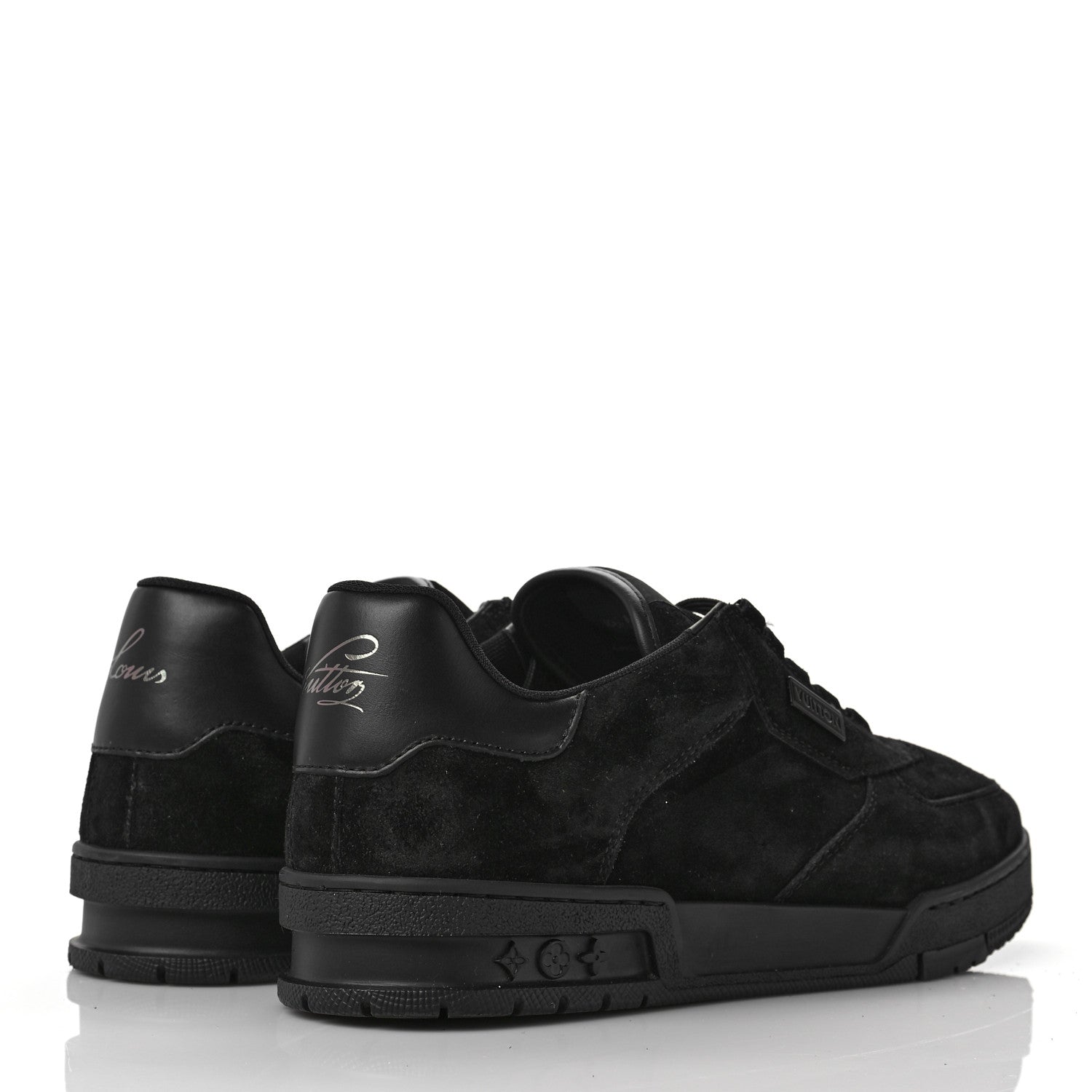 Louis Vuitton Suede Mens LV Trainer Sneakers 8 Black 4 of 5