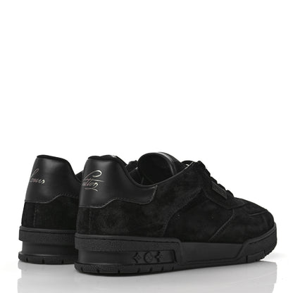 Louis Vuitton Suede Mens LV Trainer Sneakers 8 Black 4 of 5
