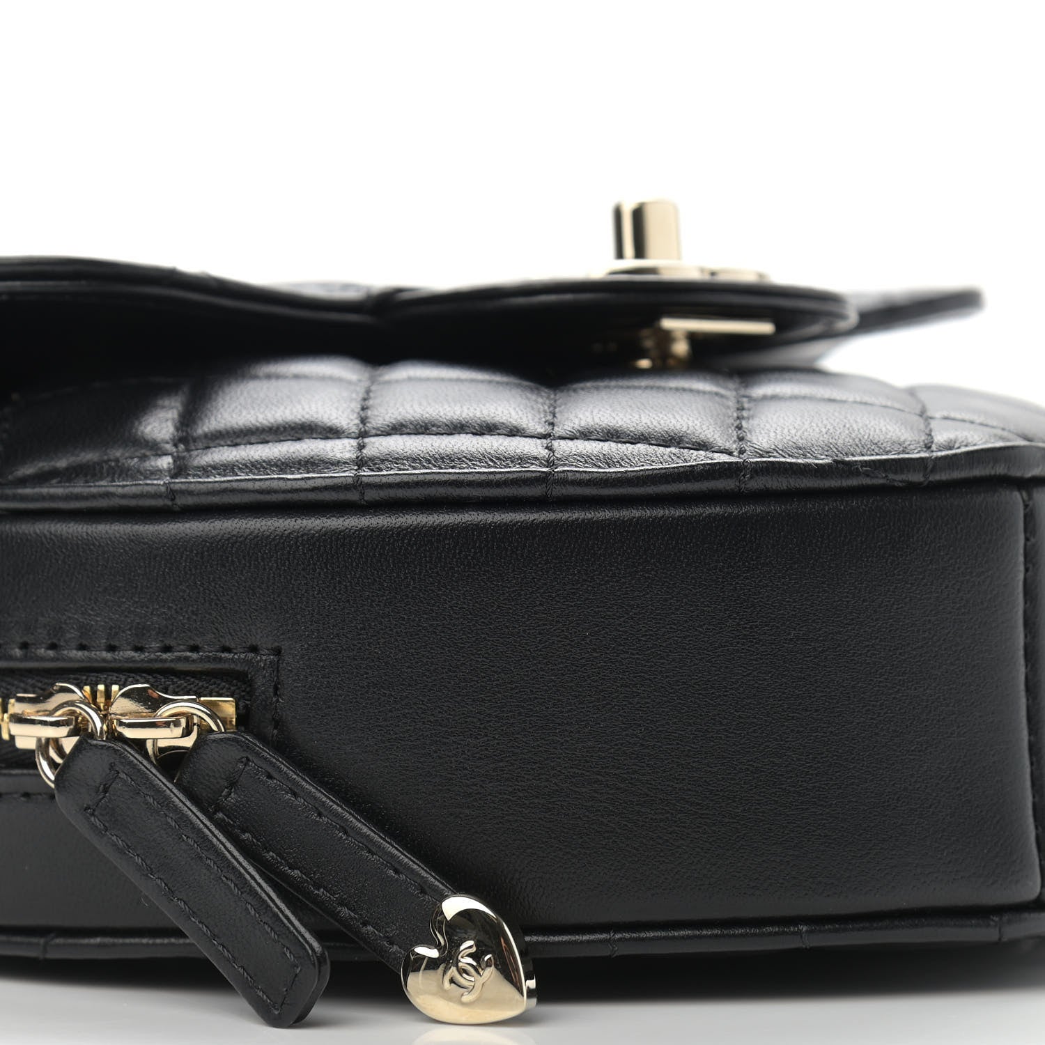 Chanel Lambskin Quilted CC In Love Heart Bag Black 8 of 10