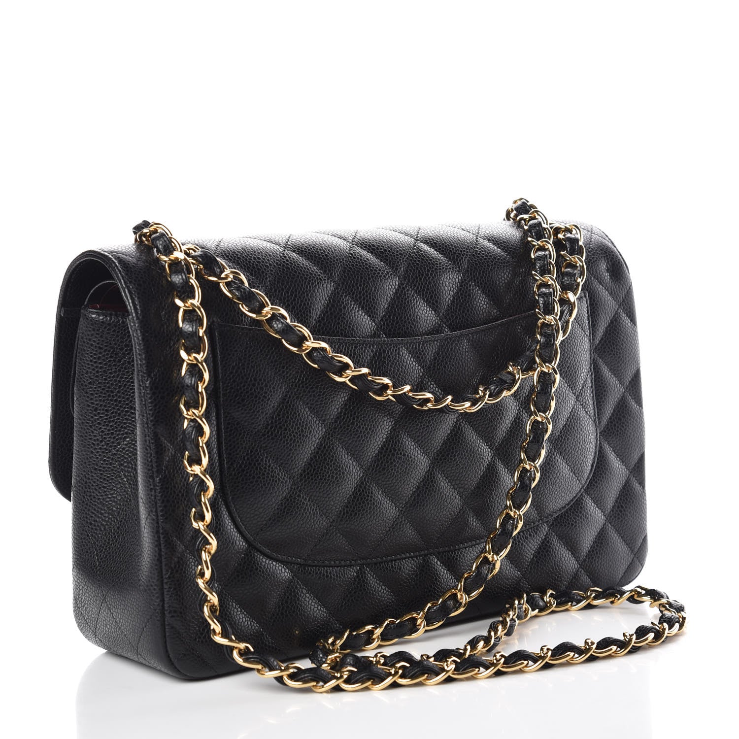 Chanel Caviar Quilted Jumbo Double Flap Black 3 of 9