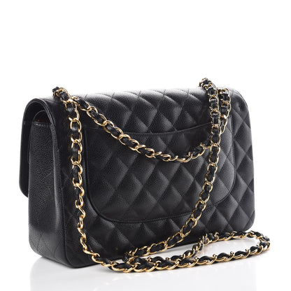 Chanel Caviar Quilted Jumbo Double Flap Black 3 of 9