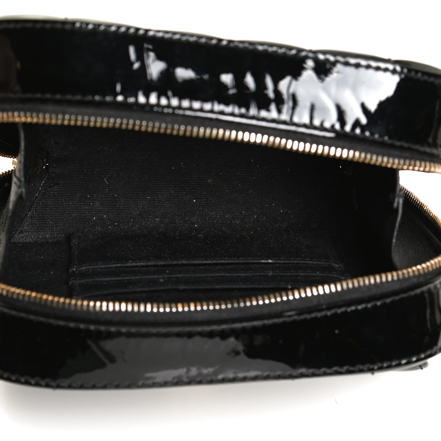 Saint Laurent Patent Calfskin Matelasse Monogram Small Vicky Chain Bag Black 5 of 10