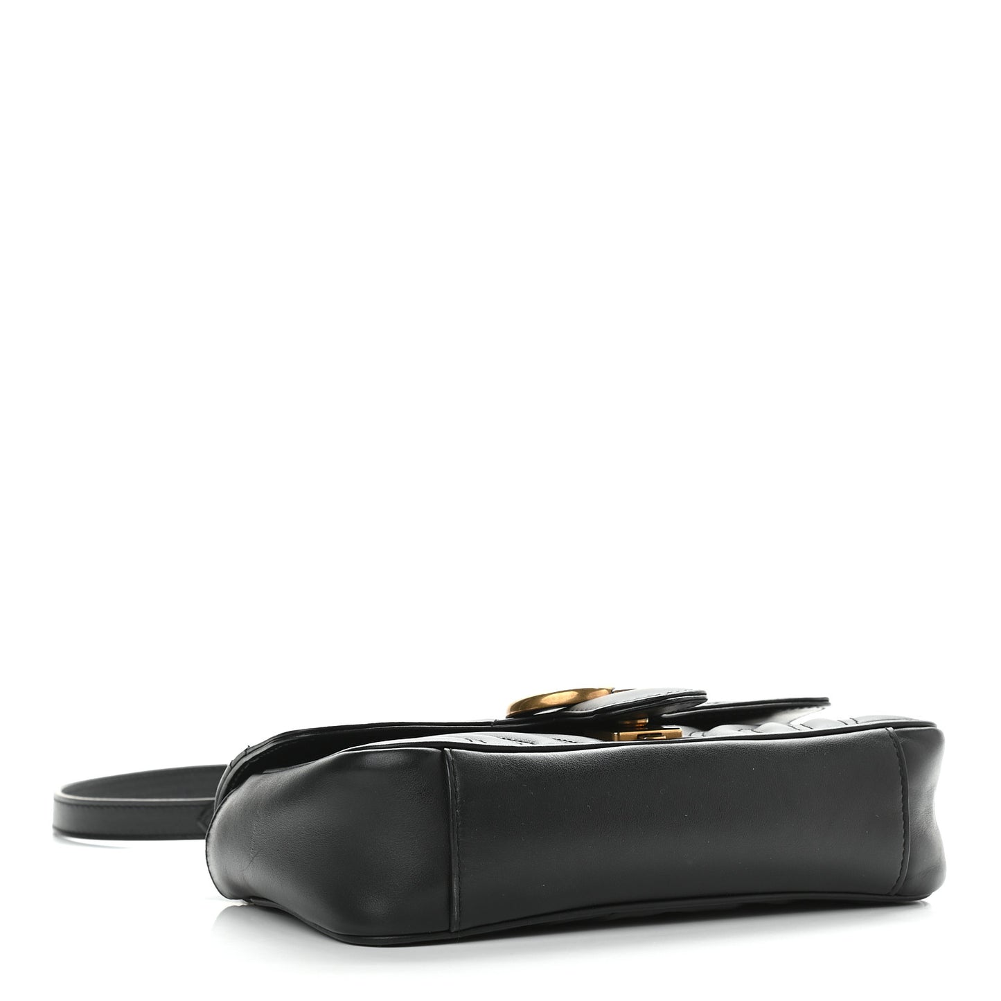 Calfskin Matelasse Mini GG Marmont Shoulder Bag Black