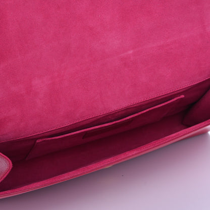 Saint Laurent Calfskin Classic Y Ligne Clutch Fuchsia 5 of 7