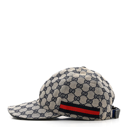 Gucci Monogram Web Baseball Hat M Beige Blue 4 of 13