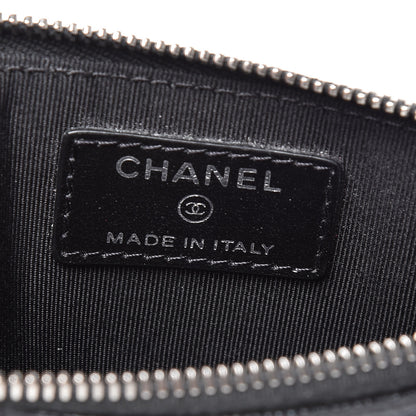 Chanel Iridescent Caviar Quilted Classic Zip Pouch Black 6 of 10