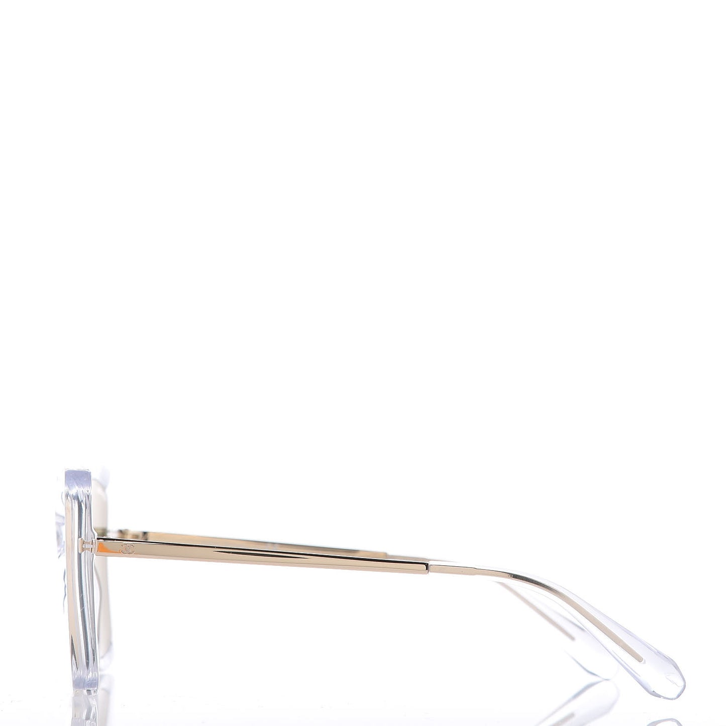 24K Gold Mirror Square Sunglasses 6051 Transparent