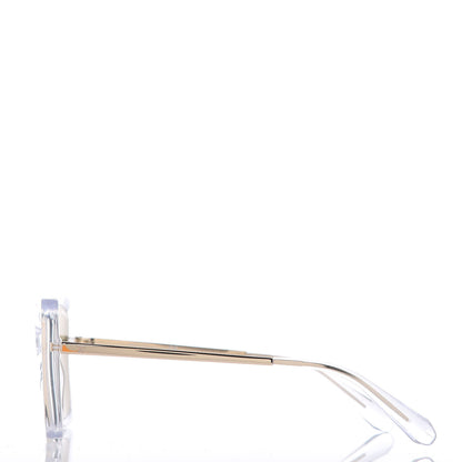 Chanel 24K Gold Mirror Square Sunglasses 6051 Transparent 2 of 7