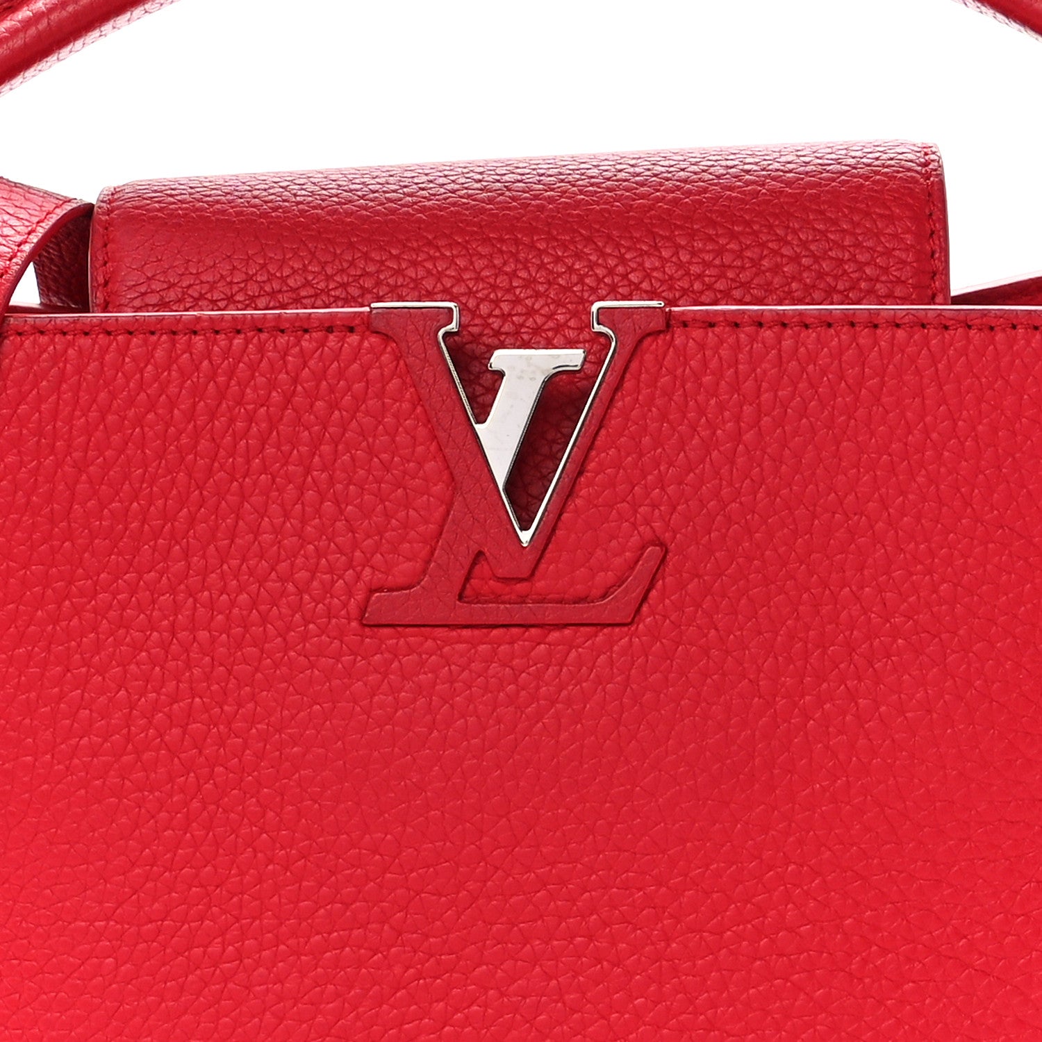 Louis Vuitton Taurillon Capucines PM Scarlet 7 of 10