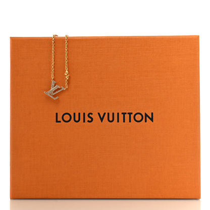 Louis Vuitton Metal Crystal LV Iconic Necklace Gold 7 of 7