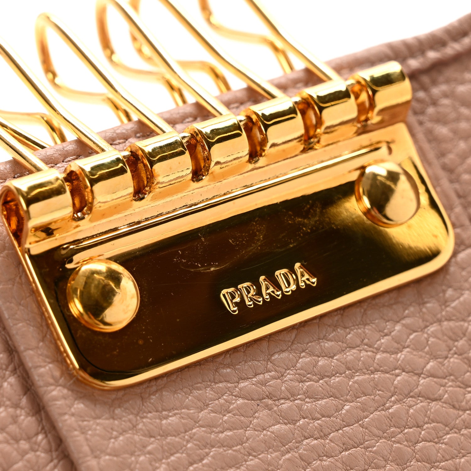 Prada Vitello Grain 6 Key Holder Cipria 9 of 10