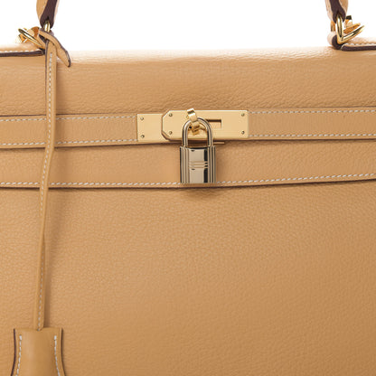 Hermes Taurillon Clemence Kelly Retourne 32 Sable 9 of 13