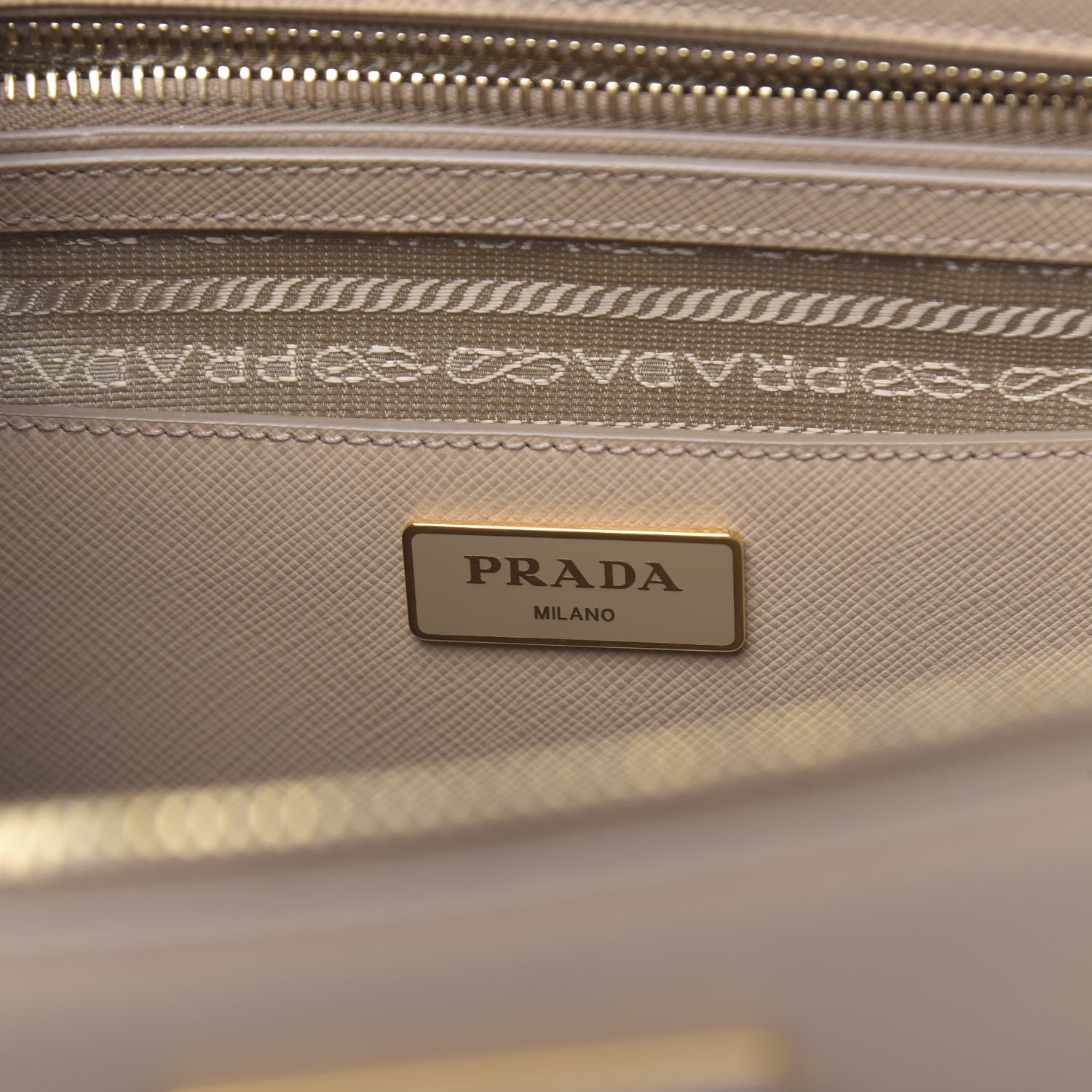 Prada Saffiano Lux Galleria Front Pocket Tote Cammeo Caramel 6 of 10