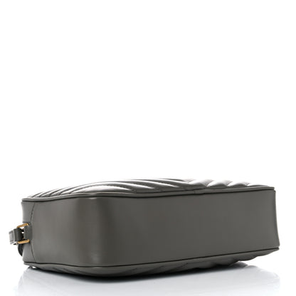 Saint Laurent Calfskin Matelasse Monogram Lou Camera Bag Grey Kaki 6 of 17