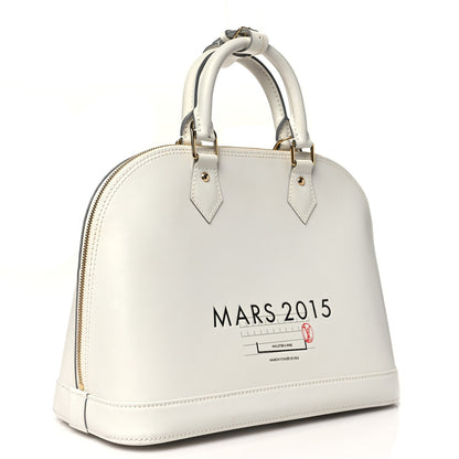 Louis Vuitton Smooth Calfskin Signature Alma PM White 2 of 8