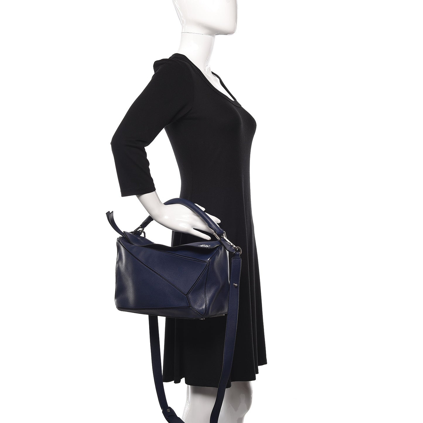 Calfskin Medium Puzzle Bag Marine